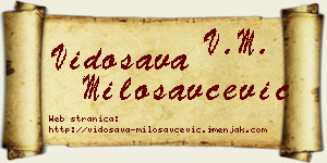Vidosava Milosavčević vizit kartica